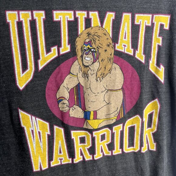 Homage WWE Legends Grey Ultimate Warrior Graphic T Shirt size large - Picture 2 of 6
